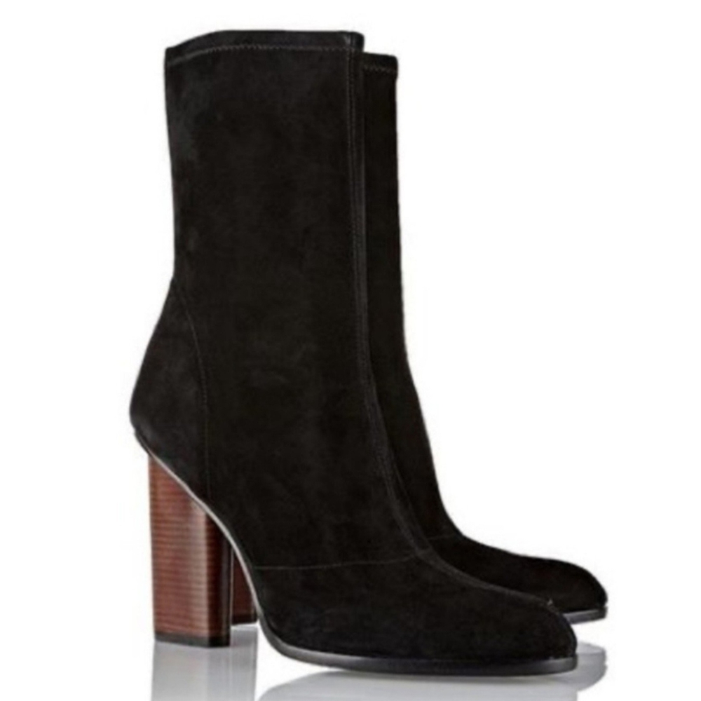 Alexander Wang Gia Suede Ankle Boots. Black Size 41.5